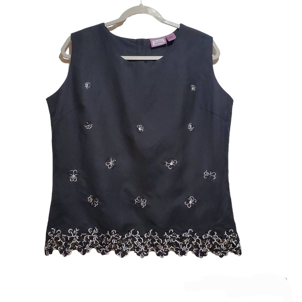 Premier International  Linen Blend Sleeveless Summer Top